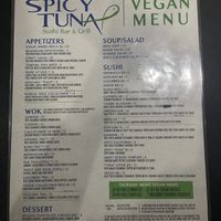 Spicy Tuna - Vegan Menu  at Spicy Tuna Sushi in Holland