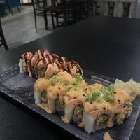 Spicy Tuna - Vegan Vegas roll and Rainbow roll  at Spicy Tuna Sushi in Holland