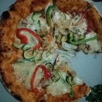 Takeaway pizza (I can't remember which option it was - Dirty something??) at The Bus Bar in 