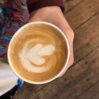 Decaf cappuccino with oat milk at Rabarber in Utrecht