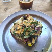 Grilled courgette at Rabarber in Utrecht