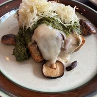 The miso sauce is amazing, but the green sauce was too sour which combined with the ‘zuurkool’ made the dish too sour  at Rabarber in Utrecht