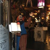 Festive, Halloween inspired front entrance. at Oscar Wilde in New York City