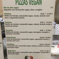 Vegan menu at Il Padovano in Lisbon