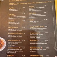Vegan options have green leaf at Bangkok Bistro in Manalapan