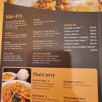Vegan options have green leaf at Bangkok Bistro in Manalapan