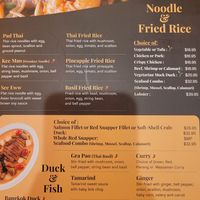 Vegan options have green leaf at Bangkok Bistro in Manalapan