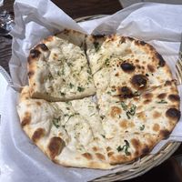 Vegan garlic naan (stuffed with vegan cheeze)  at The Masala Twist in Oxnard