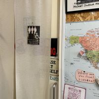 All gender restroom   at News Cafe in Tokyo