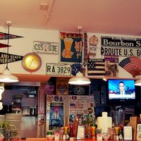 Interior  at News Cafe in Tokyo