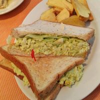 Vegan egg salad sandwich! Delicious! at News Cafe in Tokyo