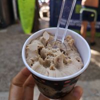 Amazing vegan ice cream hazelnut at BioMania Street Food in Bol