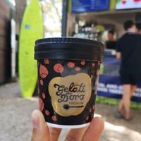 Amazing vegan ice cream hazelnut at BioMania Street Food in Bol