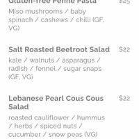 Current menu at The Bridge Hotel in Castlemaine