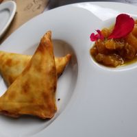 Samosa Vegana at Los Fogones de Luzia in Orio