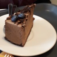Vegan chocolate cake at Cafe Nisse in Imatra