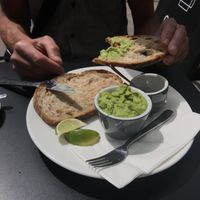 avocado toast  at The Observatory Art Café in London