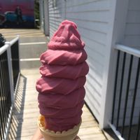 Raspberry Soft Serve at Chicken Little Ice Cream in Bedford