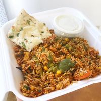 Vegetable biryani at Masala Indian Kitchen in Lafayette