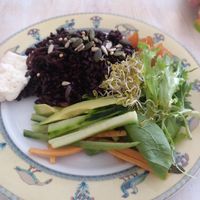 Black rice at XOC'OLIVE in Barcelona