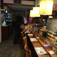 Seats at sushi bar at Yuka in New York City