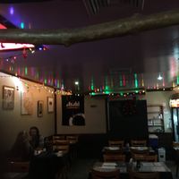 Inside main dining space (somewhat dark) at Yuka in New York City