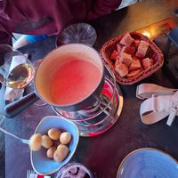 Vegan Fondue at Barry's in Grindelwald