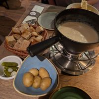 The cashew based vegan fondue at Barry's in Grindelwald