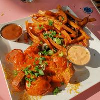 Currywurst at Neue Republik Reger in Berlin