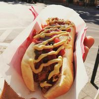 Lecker HotDog at Neue Republik Reger in Berlin