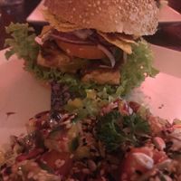 Tempting tempeh burger  at Neue Republik Reger in Berlin
