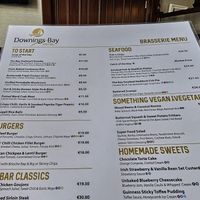 The menu. at The Haven Restaurant in Donegal