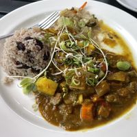Coconut curry (spicy and buttery)  at McKays Public House in Bar Harbor