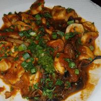 Vegan mushroom tortellini at McKays Public House in Bar Harbor
