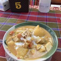 Massaman curry. Loaded and delicious   at May Kaidee in Bangkok