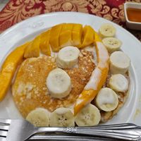 Pancake with Fruit, 90 Baht at May Kaidee in Bangkok