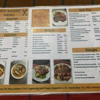 Menu Side 1  at May Kaidee in Bangkok
