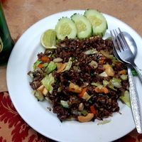 Fried rice with vegetables at May Kaidee in Bangkok