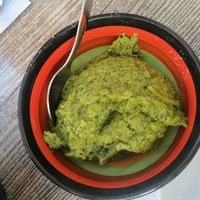 Delicious parsley dip at To Mikraki in Syros