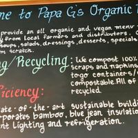 This sign says it all... at Papa G's Vegan Organic Deli in Portland