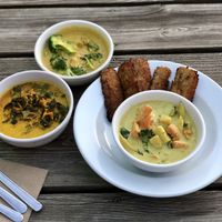 ALL GREAT ! Very filling meal for one 🤓 at Papa G's Vegan Organic Deli in Portland