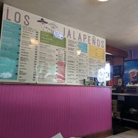 The menu at Los Jalapenos in Bend
