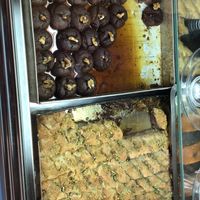 vegan fig cake and baklava  at Caffe Lasta in Mostar