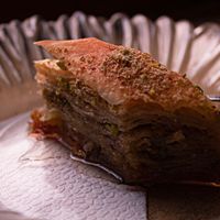 Vegan Pistachio Baklava at Caffe Lasta in Mostar