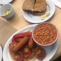 Vegan breakfast at Glen Rowan cafe in Invermoriston