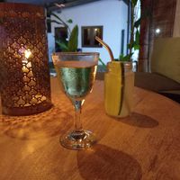 White wine & Moscow Mule at Koha Surf Cafe & Lounge in Unawatuna