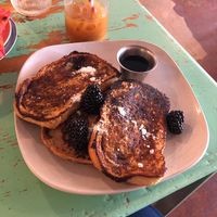 Vegan banana coconut French toast at The Fat Radish in Bayfield