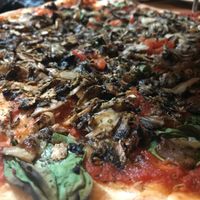 Vegan pizza!! at Flatbread Pizza in Paia