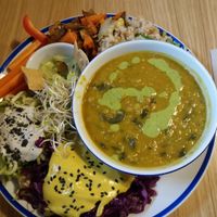 Veggy bowl €12 - large plate! at Curcuma Green Food in Burgos