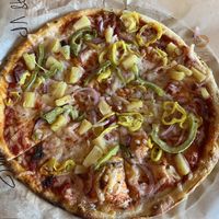 Vegan cheese and veggie pizza  at Blaze Pizza in Lake Buena Vista